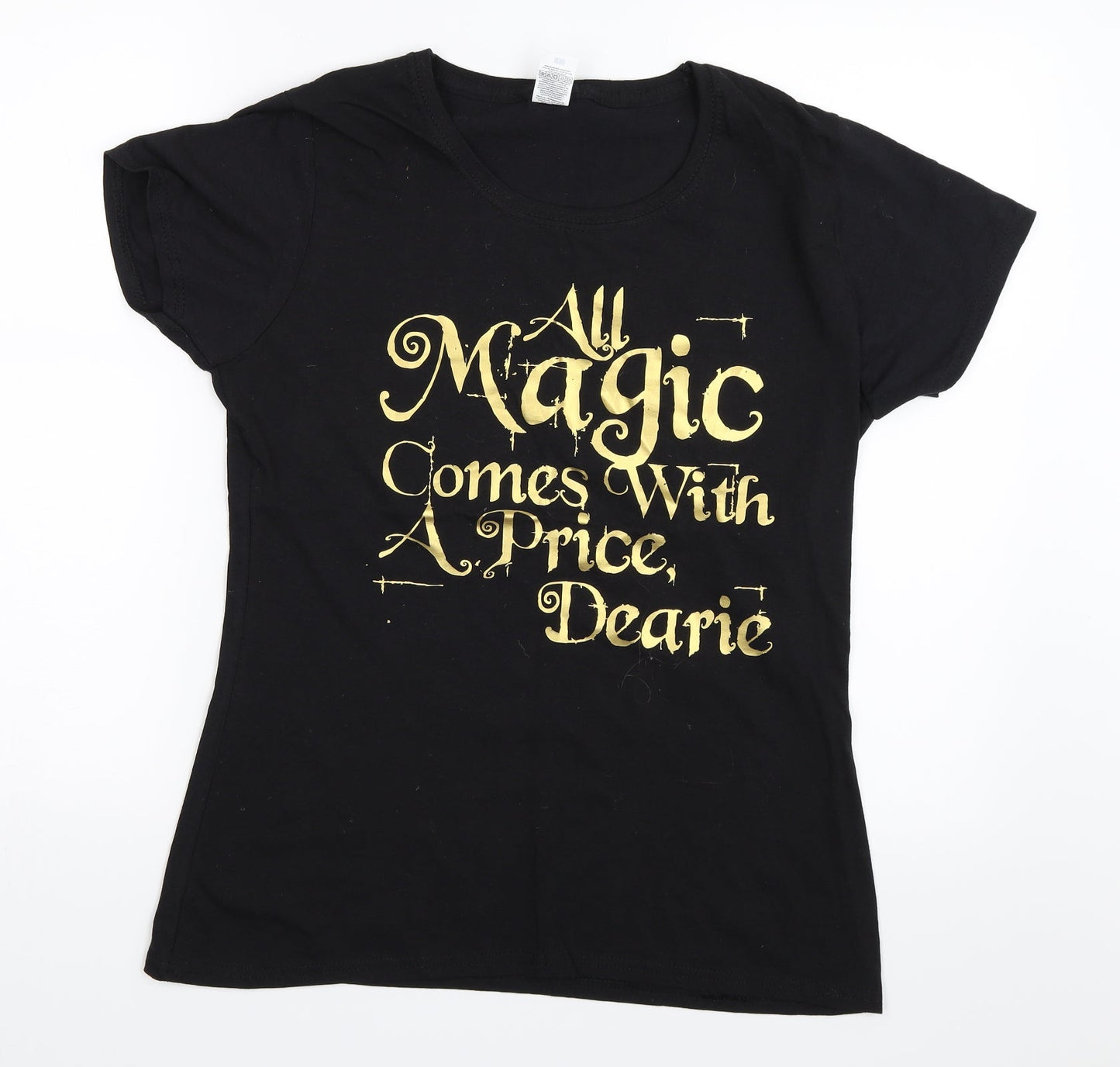 Fruit of the Loom Womens Black   Basic T-Shirt Size L  - magic