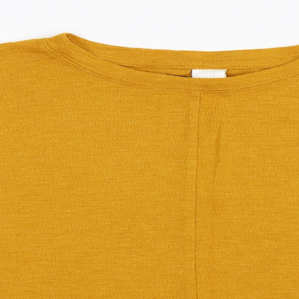 H&M Womens Yellow   Pullover Jumper Size M