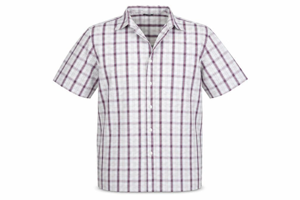Academy Mens White Check   Button-Up Size M