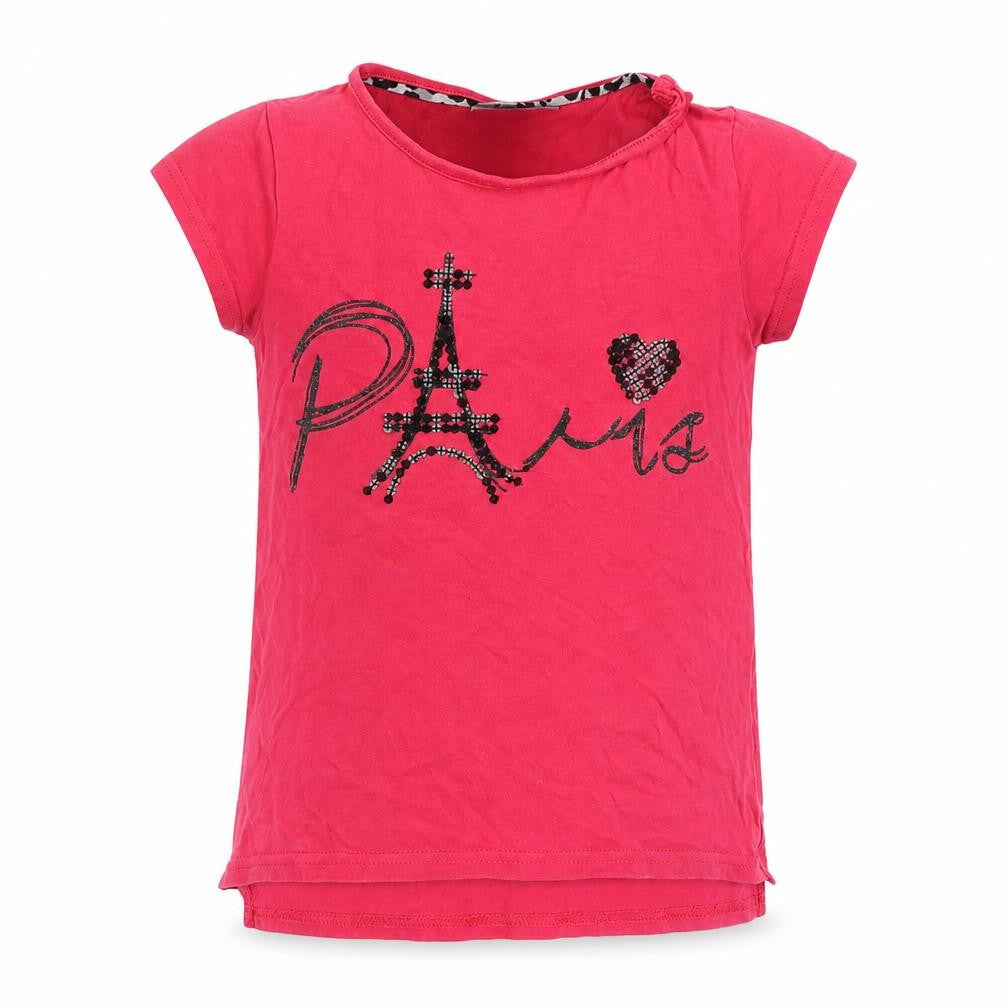 Matalan Girls Pink   Basic T-Shirt Size 6 Years  - paris