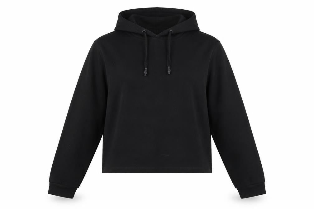 Fluid Womens Black  Jersey Pullover Hoodie Size 14