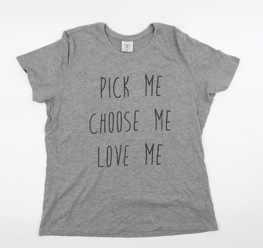 Stedman Womens Grey  Jersey Basic T-Shirt Size XL  - Slogan