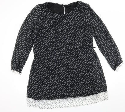 Additional front view of Atmosphere women’s black chiffon a-line, size UK 16