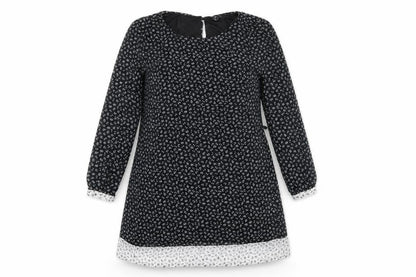 Front view of Atmosphere women’s black chiffon a-line, size UK 16