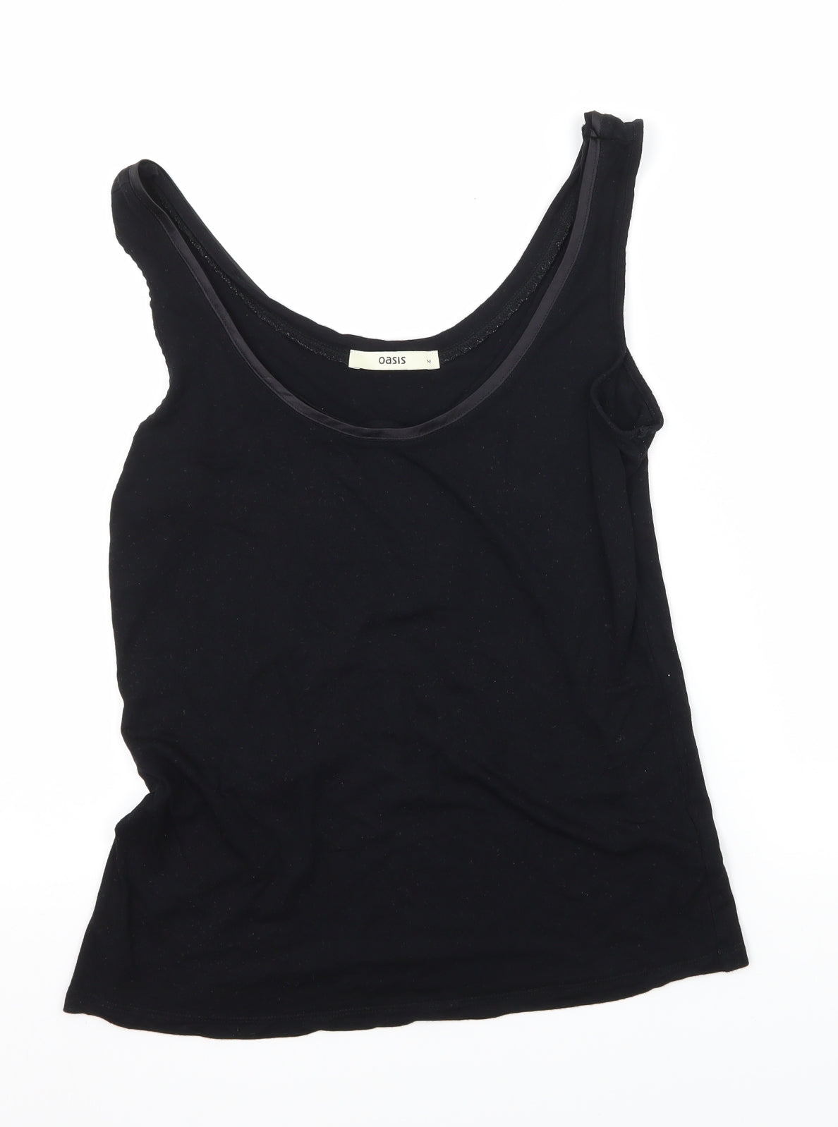 Oasis Womens Black  Jersey Basic Tank Size M