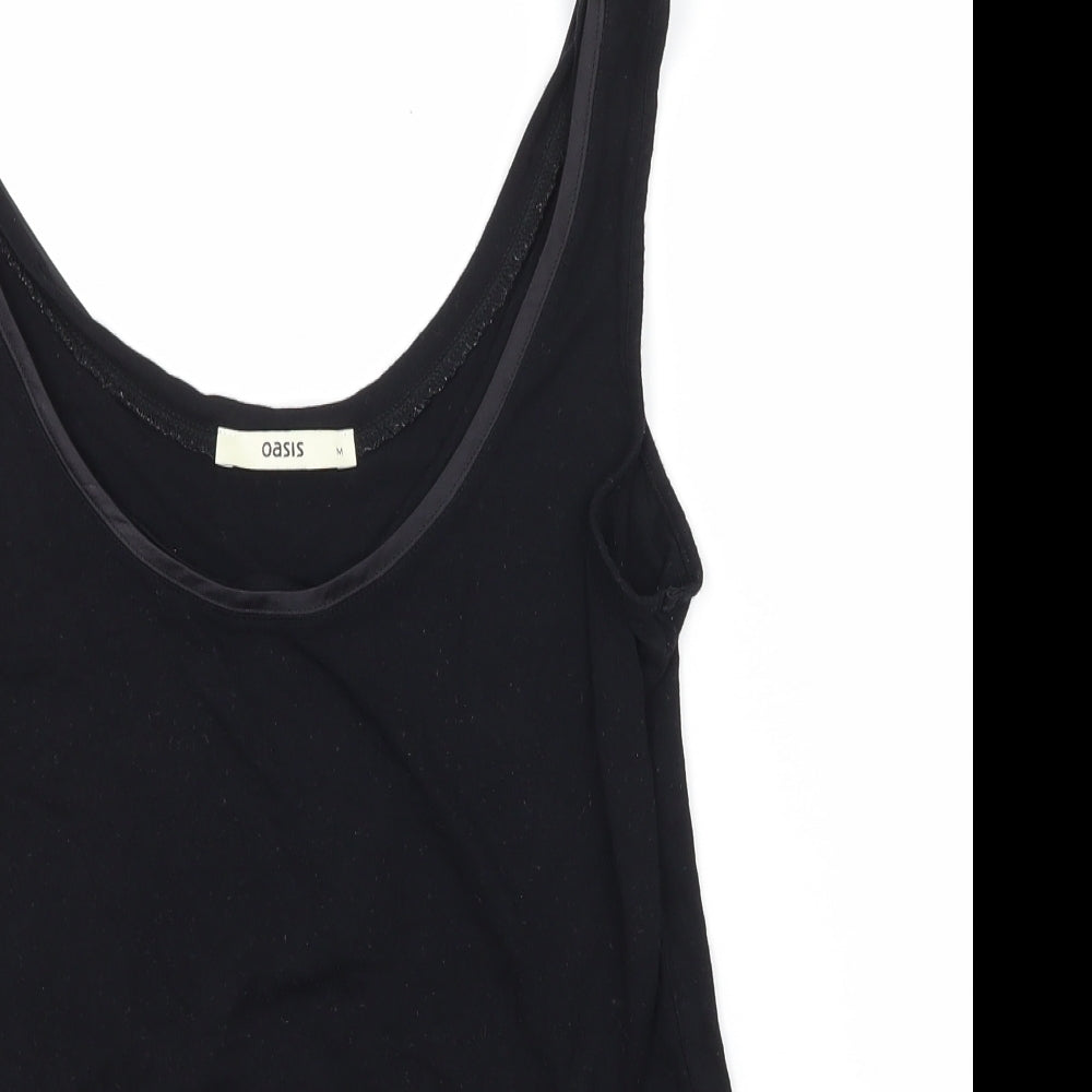 Oasis Womens Black  Jersey Basic Tank Size M