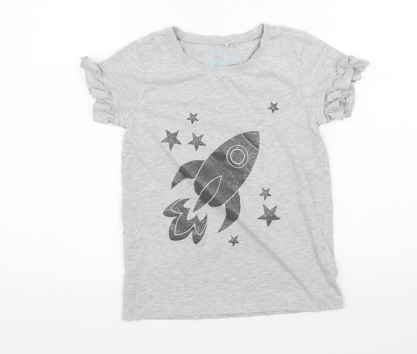 George Girls Grey  Jersey Basic T-Shirt Size 10 Years  - Rocket
