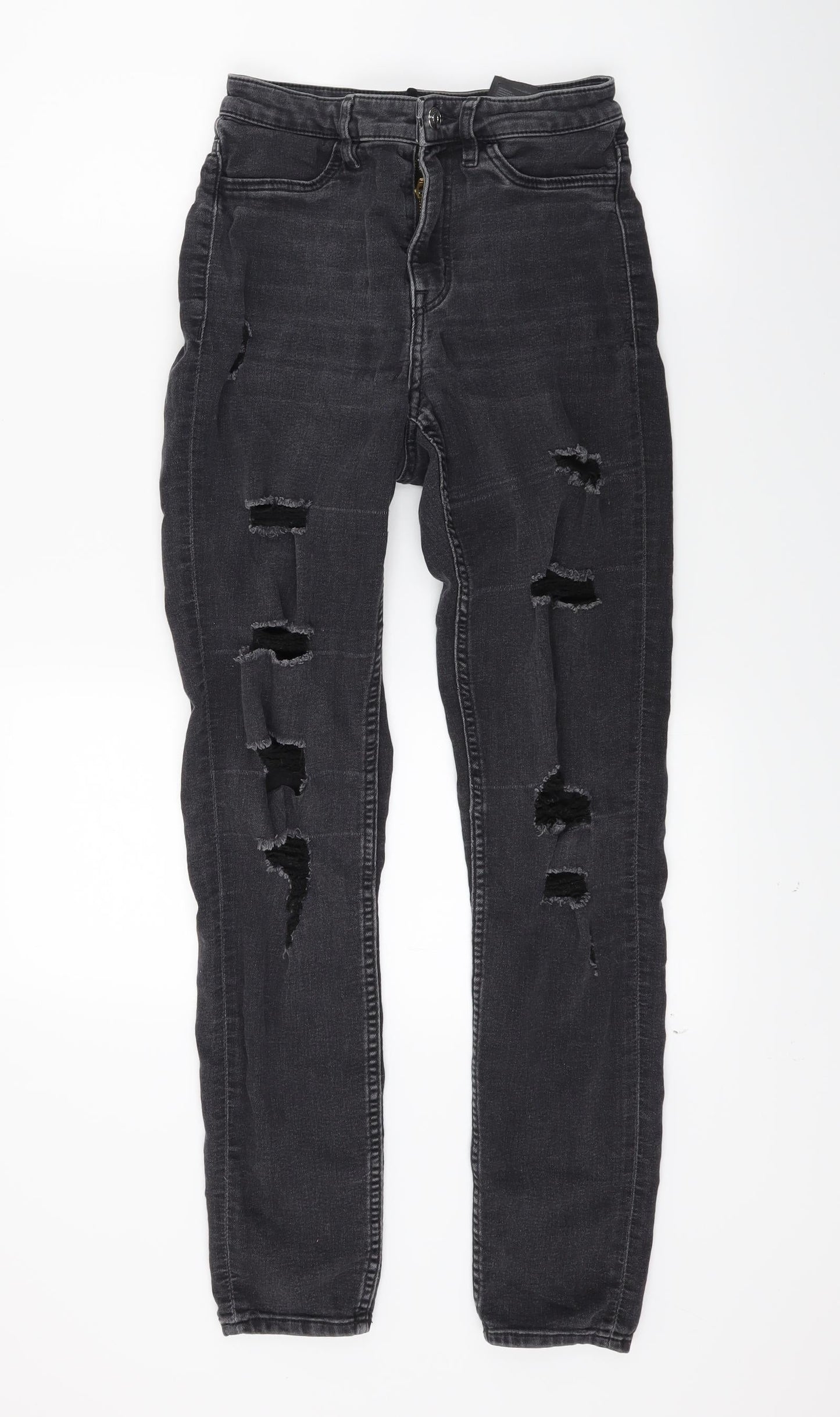 Divided Womens Black  Denim Skinny Jeans Size 6 L26 in