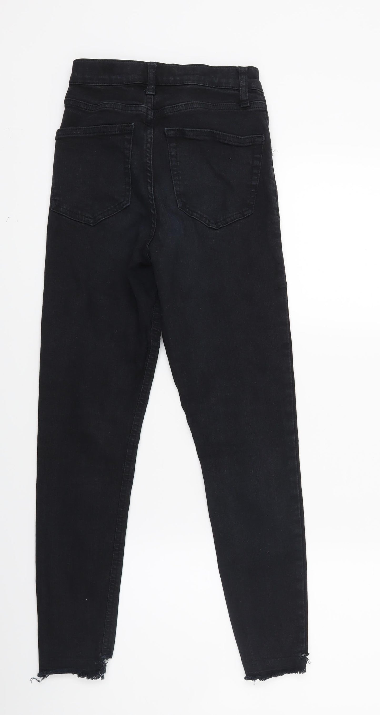 Topshop Womens Black  Denim Skinny Jeans Size 24 in L23 in