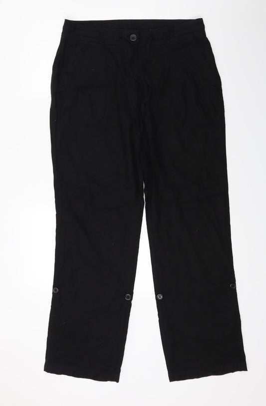 label Be Womens Black   Trousers  Size 14 L28 in