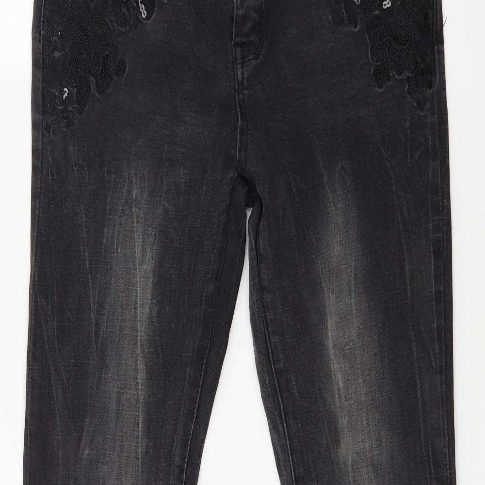yes yes Womens Black  Denim Skinny Jeans Size 12 L30 in