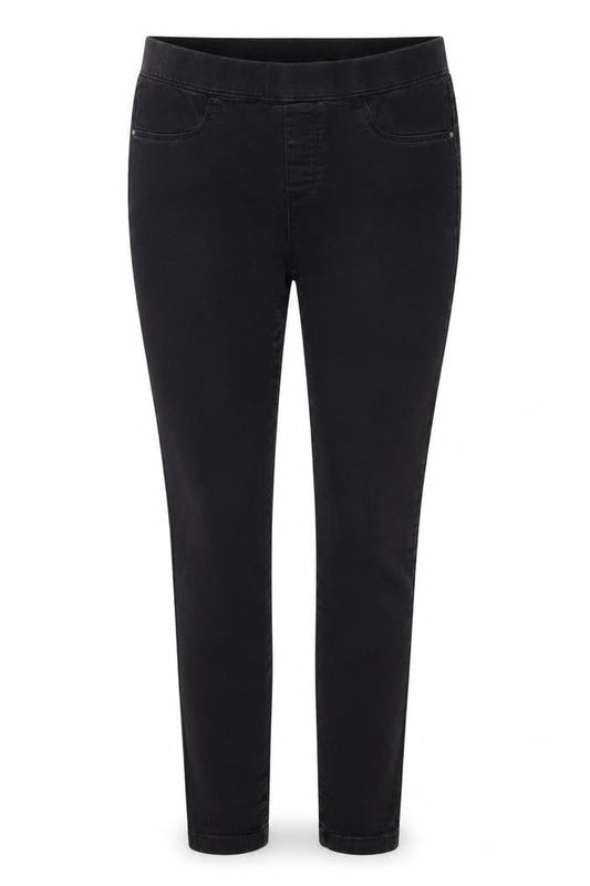 Front view of Dorothy Perkins women’s black denim skinny jeans, size UK 10, 26-inch leg