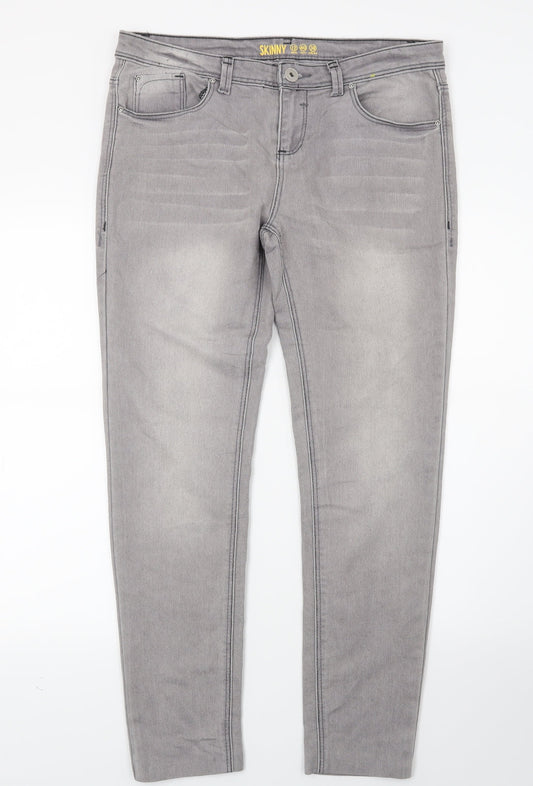 Primark Womens Brown  Denim Skinny Jeans Size 12 L27 in