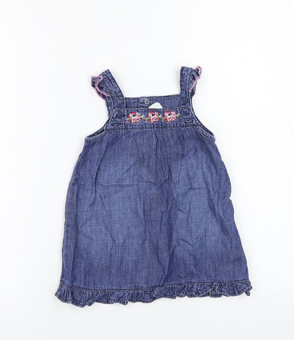Additional front view of H&M girls’ blue a-line, size 6-9, months