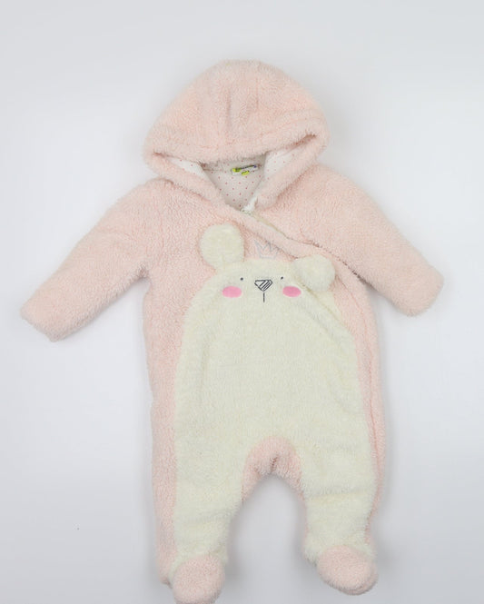 Hullabaloo  Girls Pink   Babygrow One-Piece Size 3-6 Months