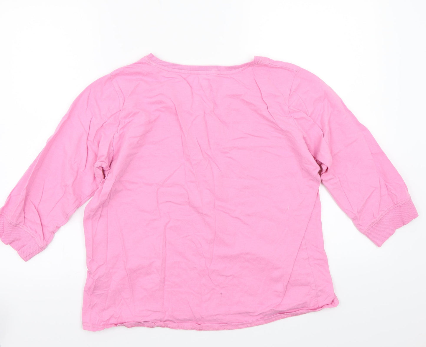 lounge & sleep Womens Pink Floral  Basic T-Shirt Size 12