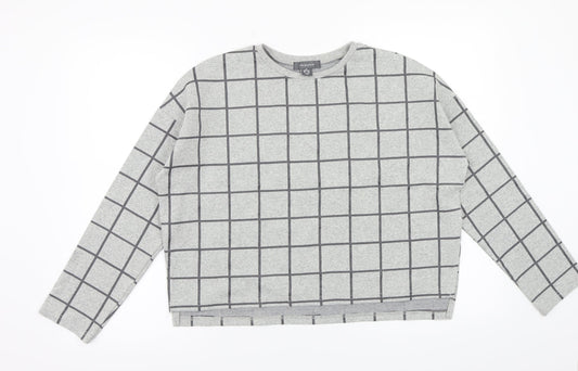 Primark Womens Grey Check  Pullover Jumper Size M