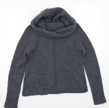 Back view of Topshop women’s grey jumper, size UK 6