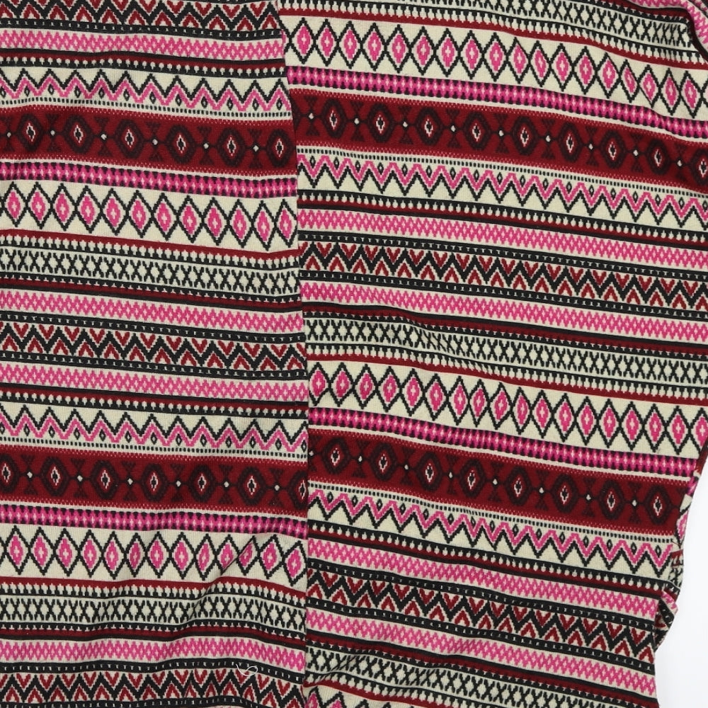 Outfitters Womens Pink Striped  Pullover Jumper Size L