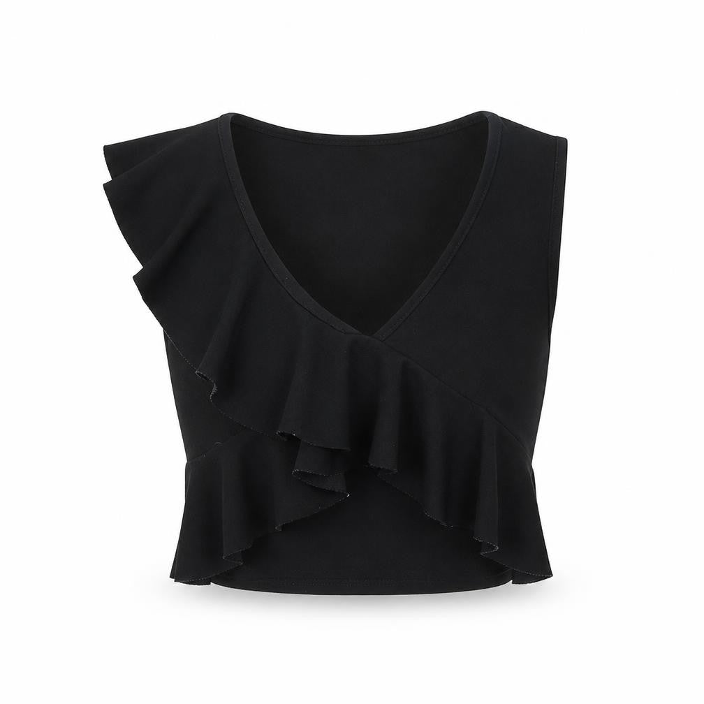 Select Womens Black   Cropped Tank Size 8