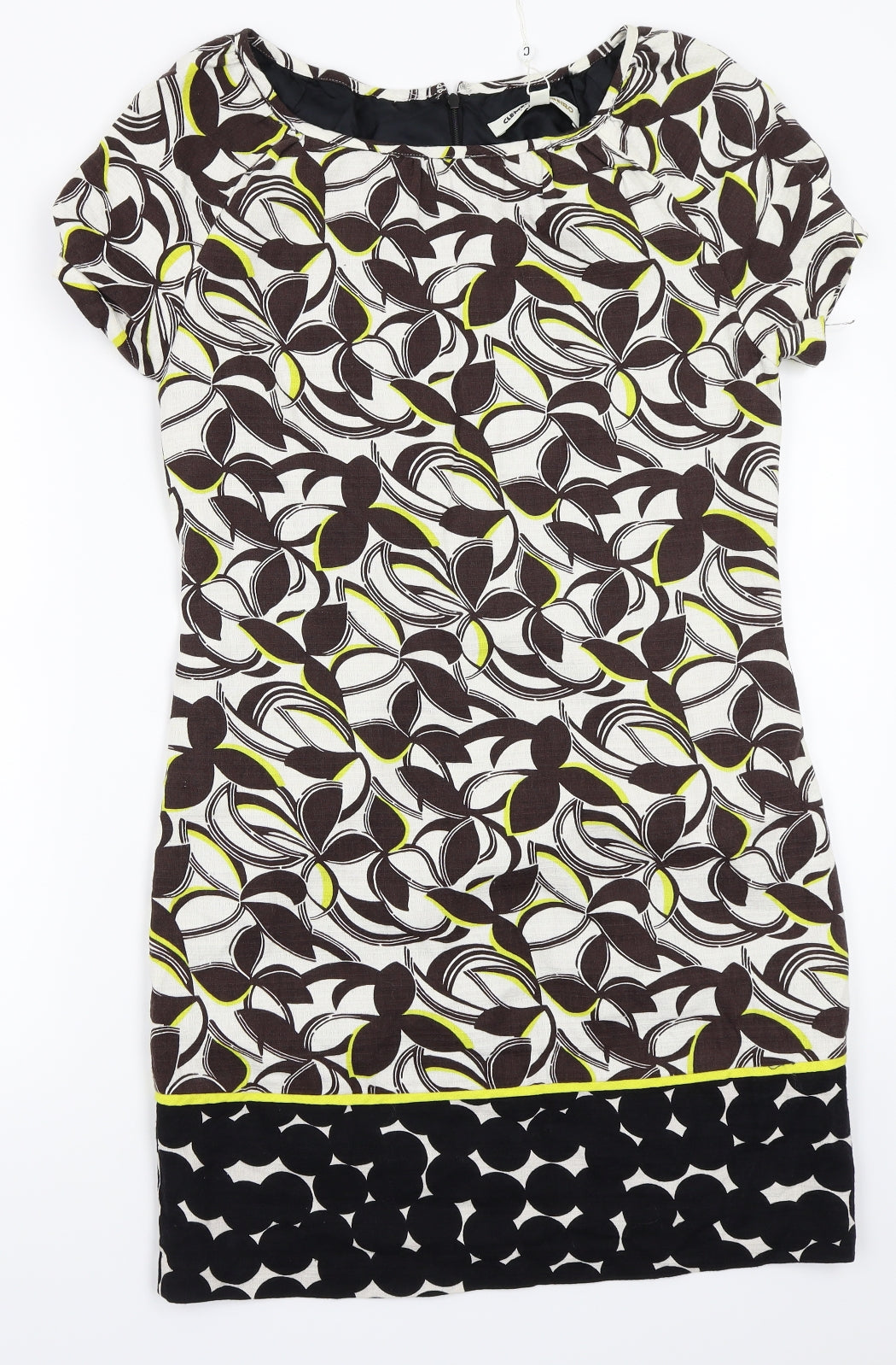 Clements Ribeiro Womens White Floral Rayon A-Line  Size S