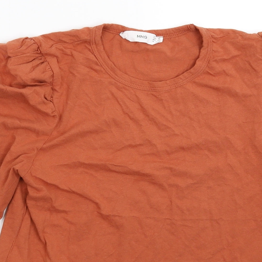 MNG Womens Brown   Basic T-Shirt Size XS