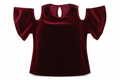 Front view of Primark women’s pink polka dot basic blouse, size UK 12