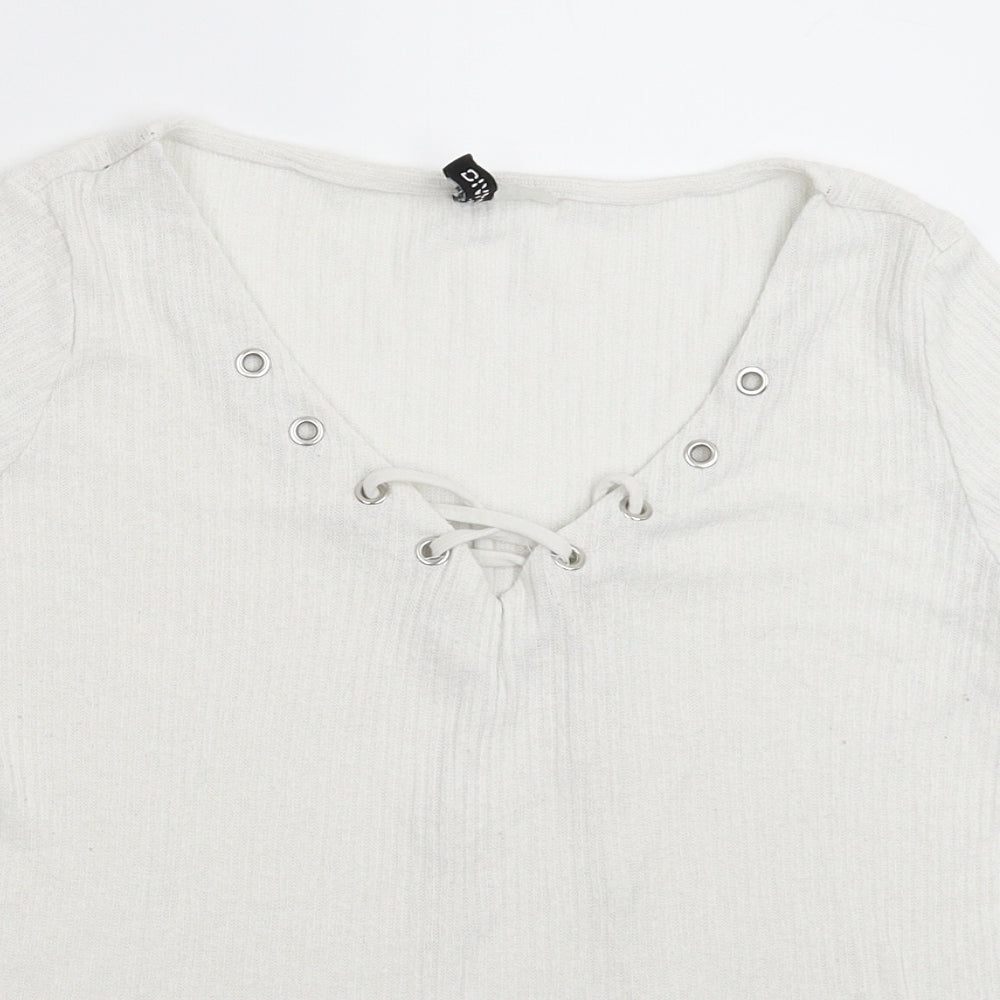 Divided Womens White   Basic T-Shirt Size S