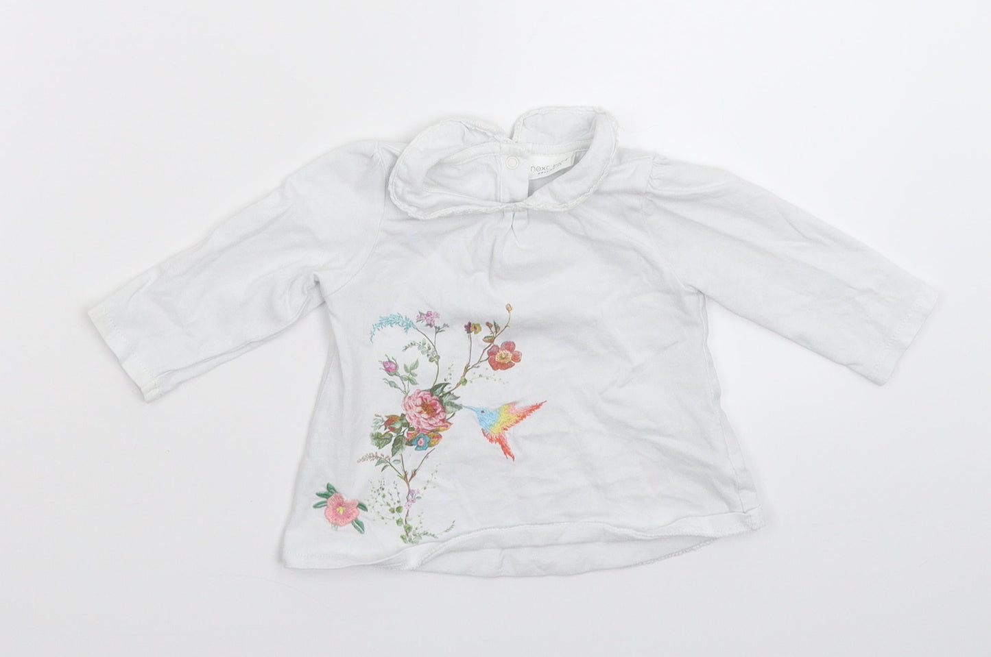 NEXT Girls White   Basic T-Shirt Size 3-6 Months