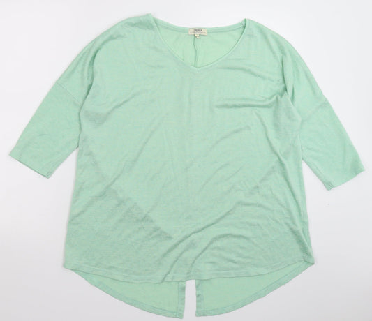 Papaya Womens Green  Knit Pullover Jumper Size 14