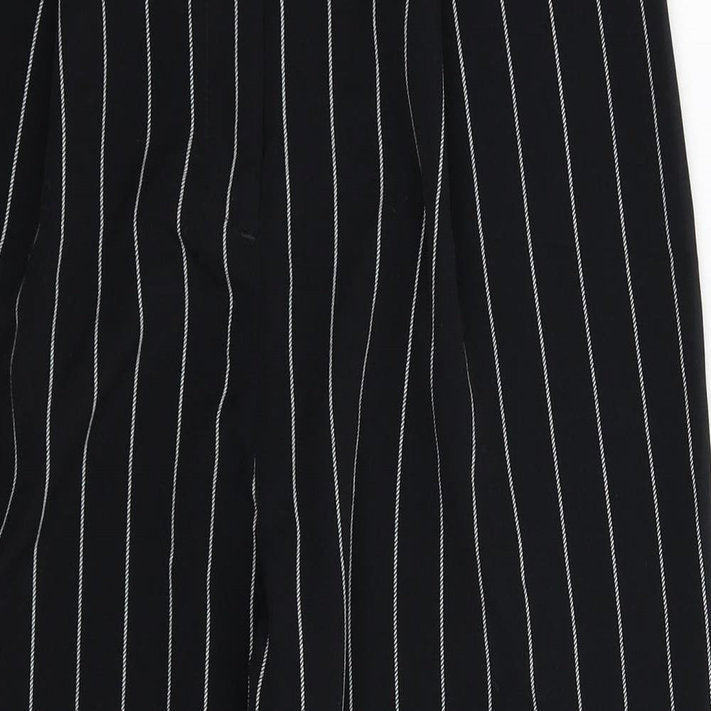 Divided Womens Black Striped  Trousers  Size 10 L25 in