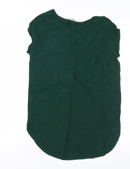 Back view of Vera Moda women’s green basic blouse, size UK 6