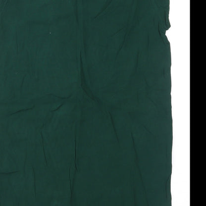 Brand and care label for Vera Moda women’s green basic blouse, size UK 6