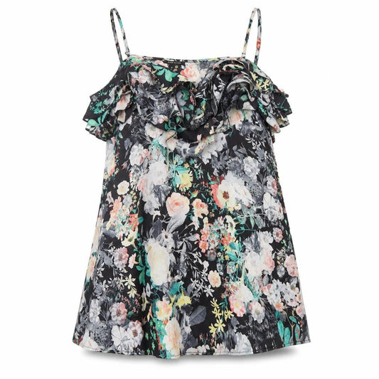 River Island Womens Black Floral  Camisole Blouse Size 8
