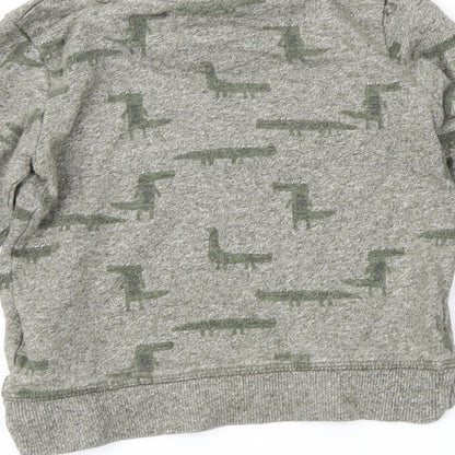 Brand and care label for Mothercare boys’ green geometric basic casual, size 18-24, months