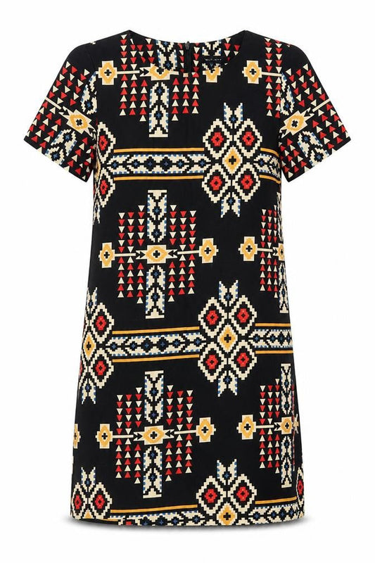 New Look Womens Multicoloured Geometric  Shift  Size 6
