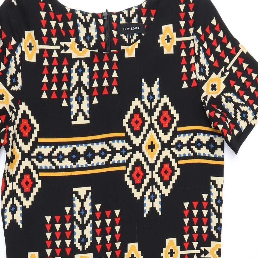 New Look Womens Multicoloured Geometric  Shift  Size 6