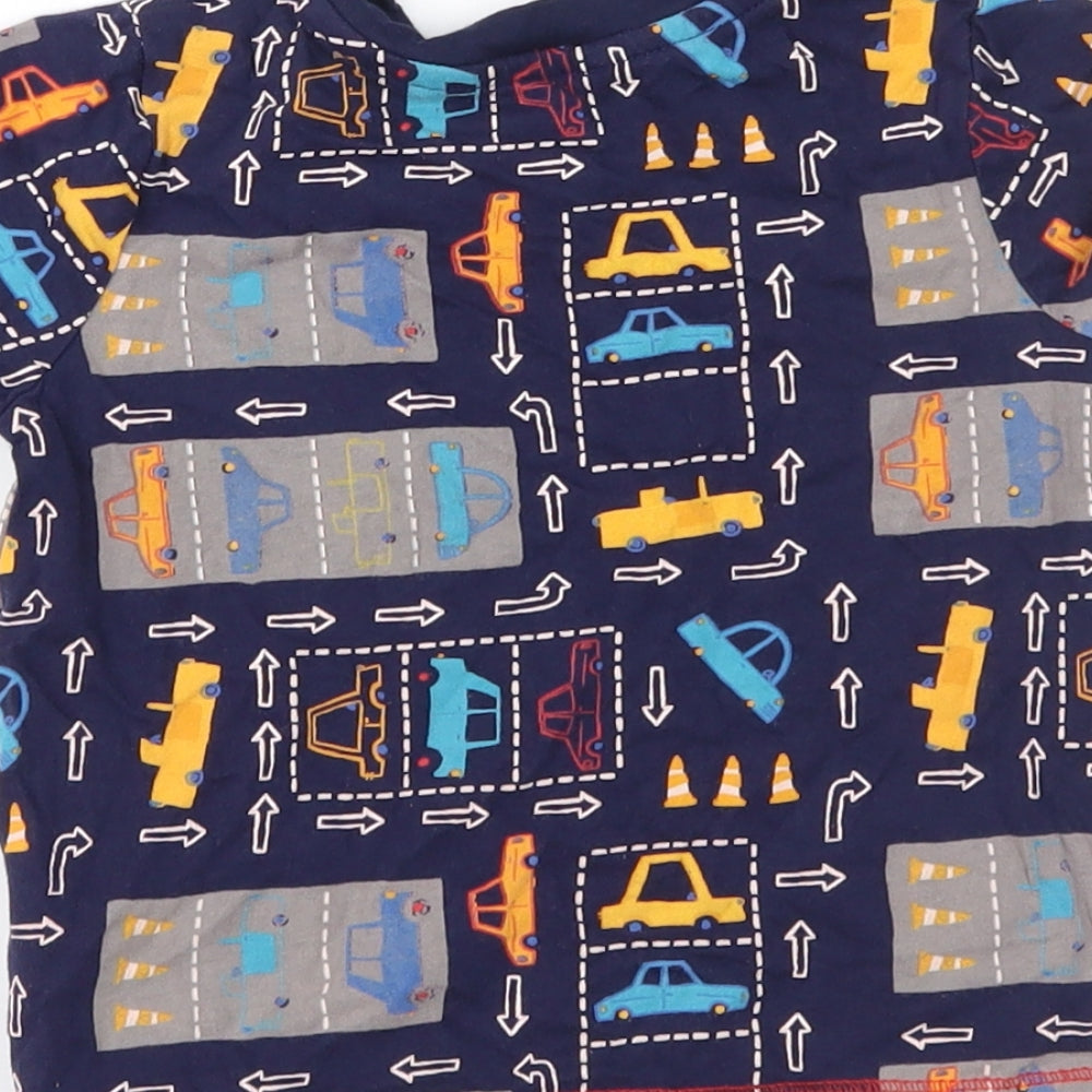 George Boys Blue Geometric  Basic T-Shirt Size 18-24 Months