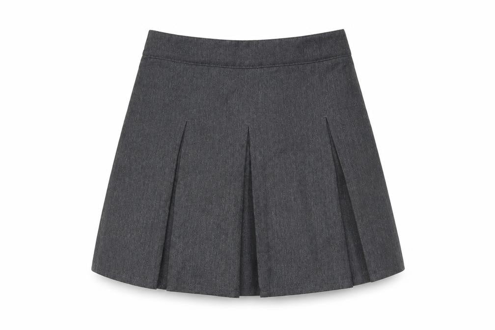 Preworn Girls Grey   Pleated Skirt