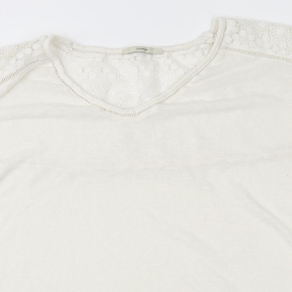 George Womens Ivory   Basic Blouse Size 18