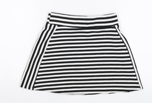 George Girls Black Striped  Mini Skirt Size 6-7 Years