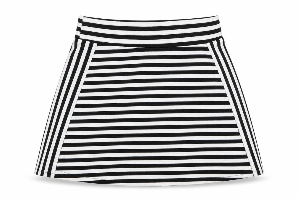George Girls Black Striped  Mini Skirt Size 6-7 Years