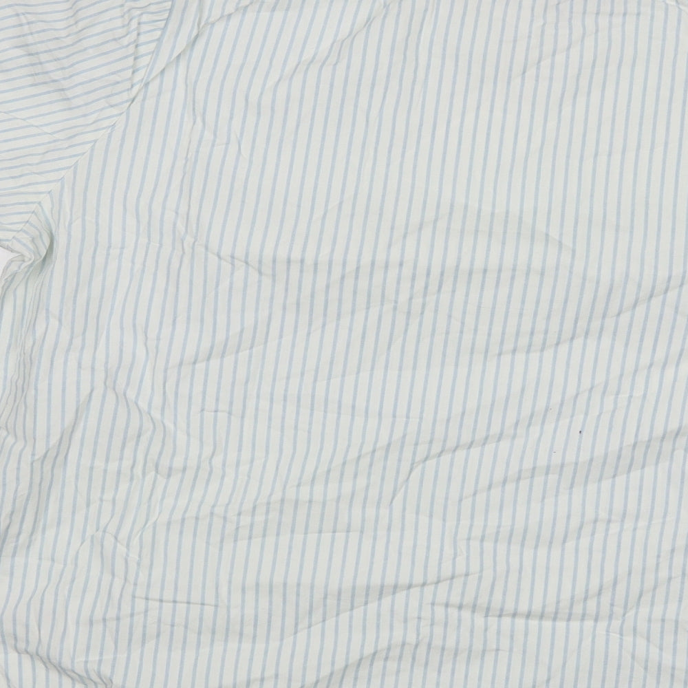 Simply Be Womens White Striped  Basic Blouse Size 16