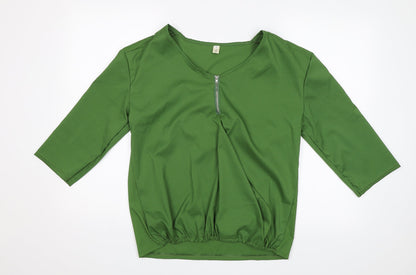 Wardrobe Wizard Womens Green   Basic Blouse Size XL