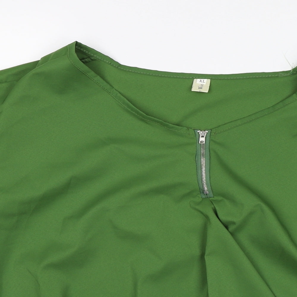 Wardrobe Wizard Womens Green   Basic Blouse Size XL