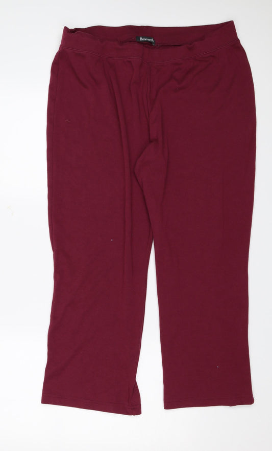 Bonmarché Womens Red   Trousers  Size L L24 in