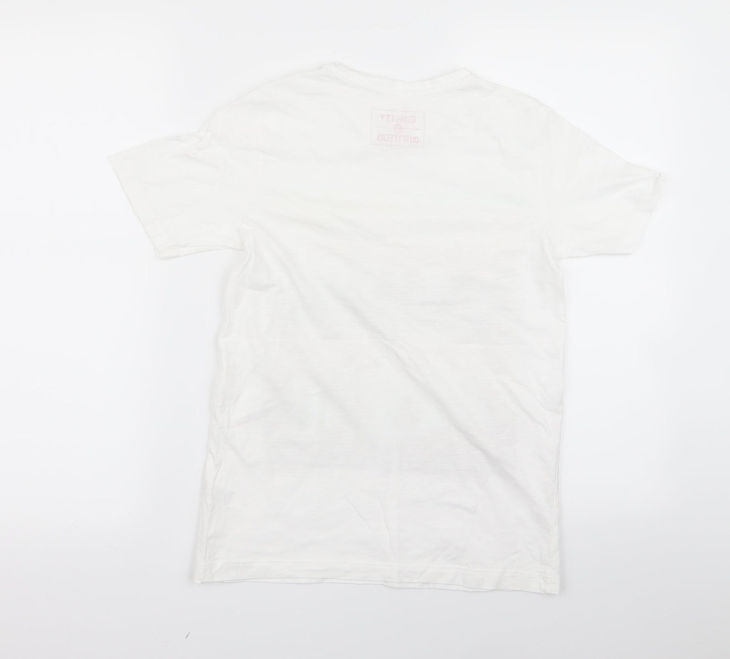 Preworn Boys White   Basic T-Shirt Size 10-11 Years