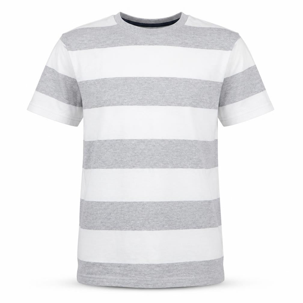Rebel Boys White Striped  Basic T-Shirt Size 10-11 Years