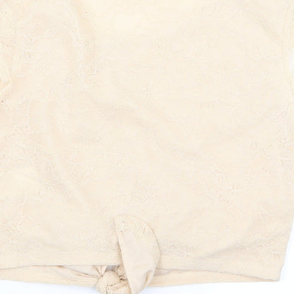 Preloved Preworn Womens Beige   Basic Blouse Size 10 - Label