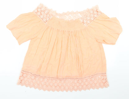 Preloved Miss Selfridge Womens Pink   Basic Blouse Size 10 - Back